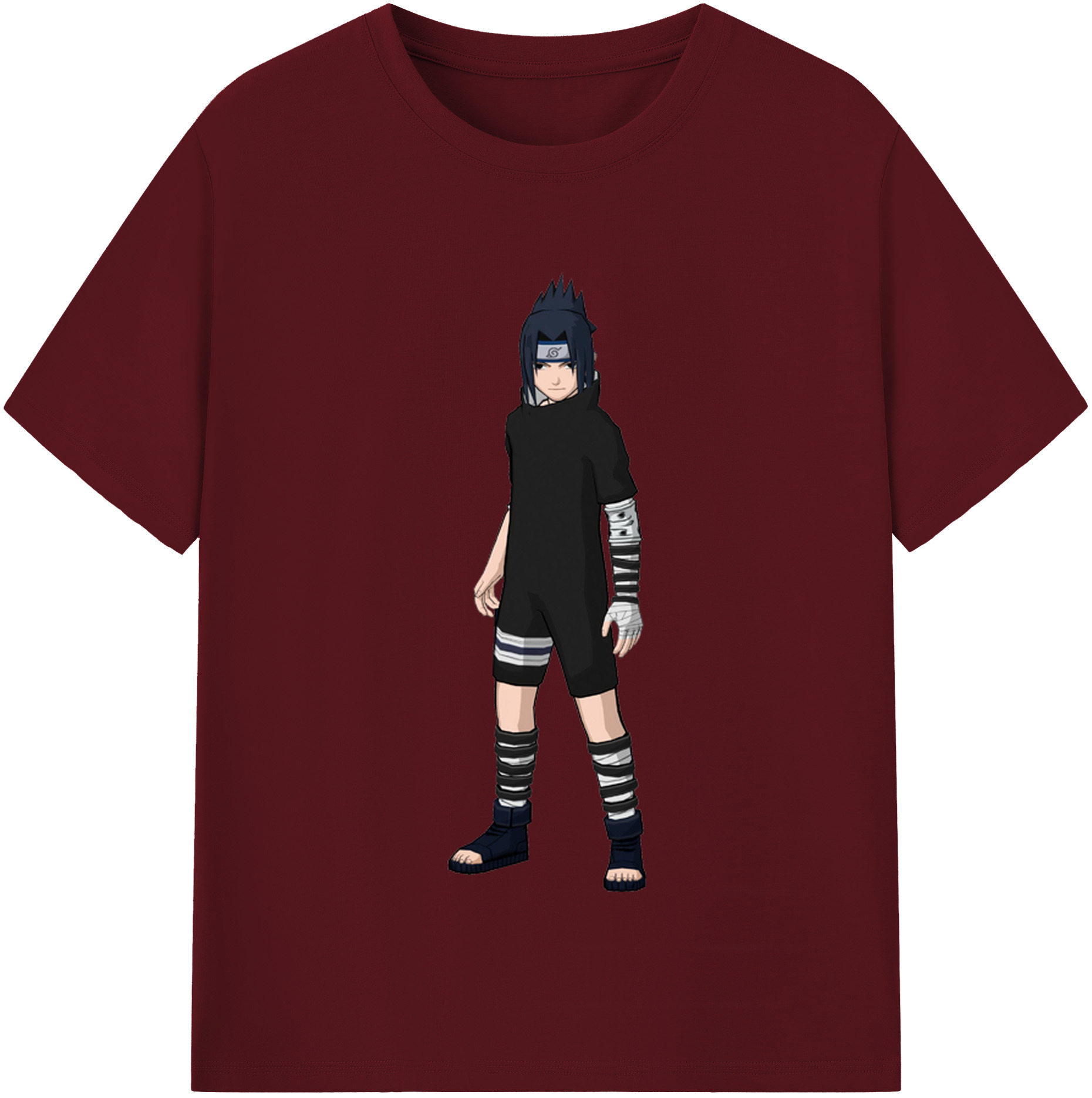（画像用） NARUTO -ナルト- うちは サスケ Uchiha Sasuke 綿100％半袖Tシャツ（フロントプリント）